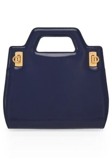 FERRAGAMO Wanda Mini Leather Top-Handle Bag