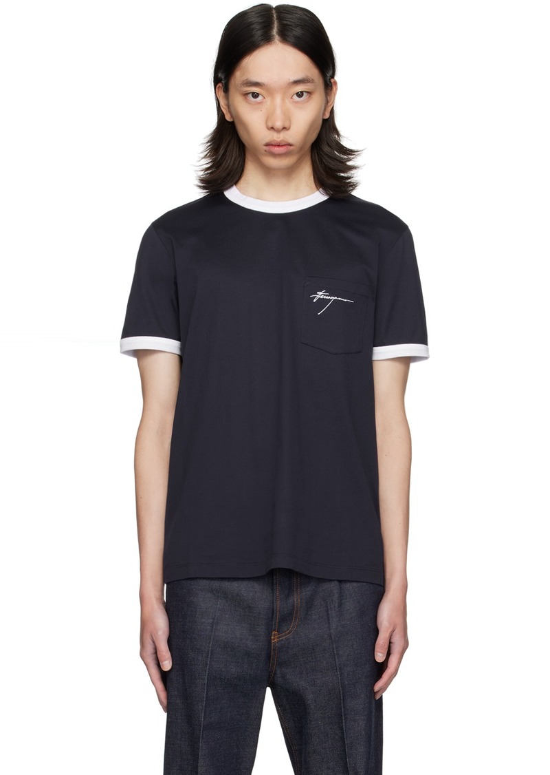 Ferragamo Navy Mako T-Shirt