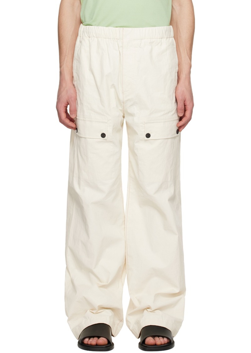 Ferragamo Off-White Drawstring Trousers