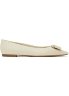 Ferragamo Off-White Zea Ballerina Flats