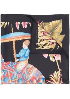 FERRAGAMO Printed silk foulard