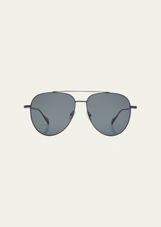 Ferragamo Prisma Oversized Metal Aviator Sunglasses