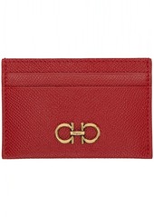 Ferragamo Red Gancini Credit Card Holder