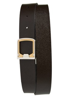 FERRAGAMO Reversible Inset Gancio Leather Belt