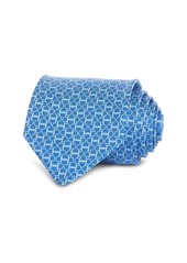 Ferragamo Silk Classic Gancini Grid Tie