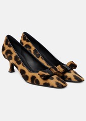 Ferragamo Siwar leopard-print calf hair pumps