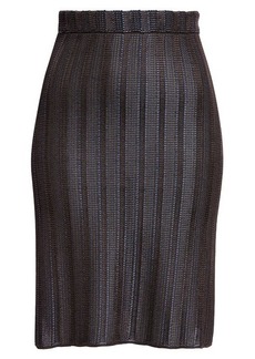 FERRAGAMO Stripe Jacquard Knit Skirt