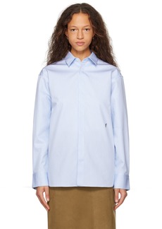 Ferragamo White & Blue Striped Shirt
