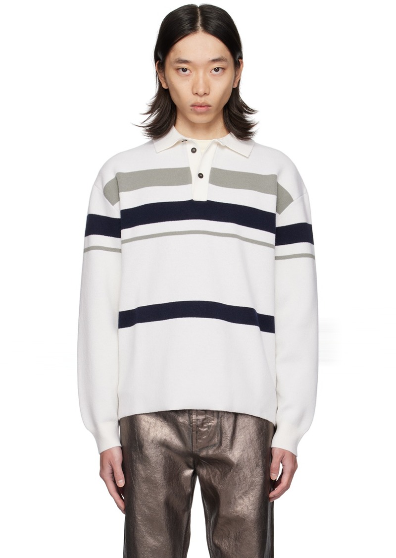 Ferragamo White Virgin Wool Polo