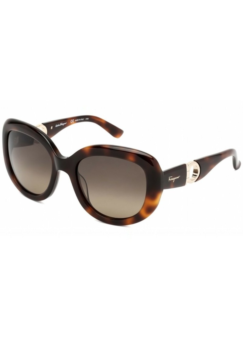 Ferragamo Womens SF727S-214 Fashion 53 mm Tortoise Sunglasses