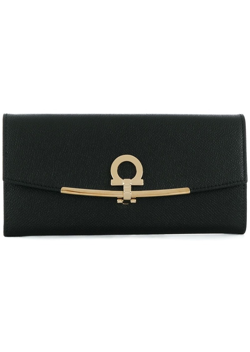 Ferragamo Gancini flip-lock leather purse