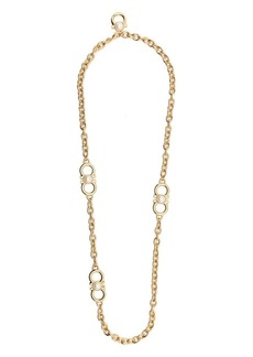 Ferragamo Gancini & pearl chain-link necklace