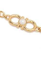 Ferragamo Gancini & pearl chain-link necklace