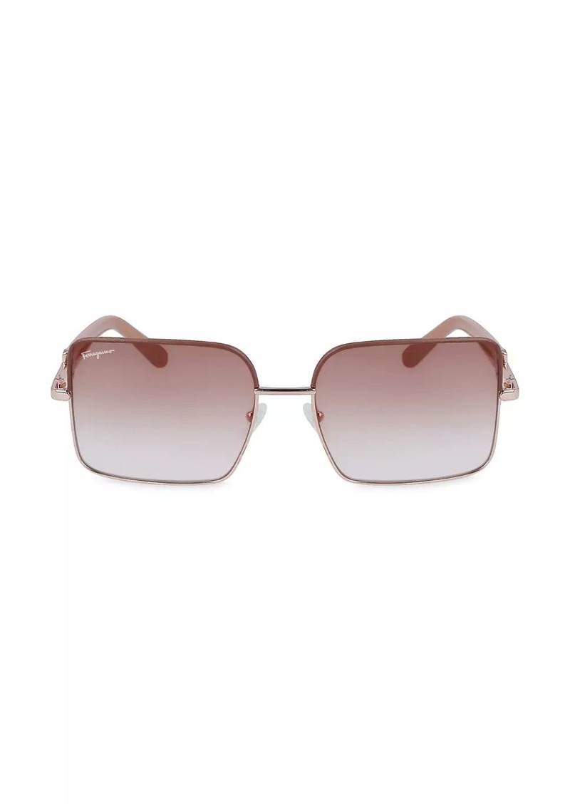 Ferragamo Gancini 60MM Rectangular Sunglasses