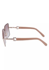 Ferragamo Gancini 60MM Rectangular Sunglasses