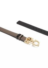 Ferragamo Gancini Adjustable Cut-to-Size Reversible Hammered Leather Belt