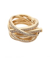 Ferragamo Gancini crystal-embellished ring