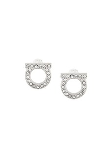 Ferragamo Gancini crystal embellished stud earrings