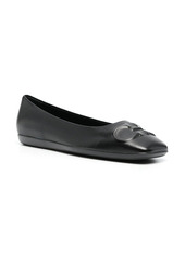 Ferragamo Gancini-embossed ballerina shoes