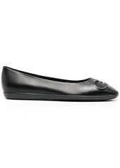 Ferragamo Gancini-embossed ballerina shoes