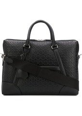Ferragamo Gancini embossed briefcase