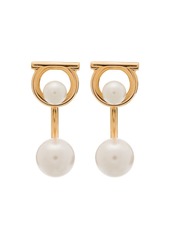Ferragamo Gancini glass-pearl earrings