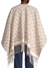 Ferragamo Gancini Jacquard Wool Cape