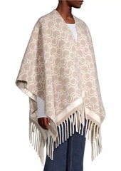 Ferragamo Gancini Jacquard Wool Cape