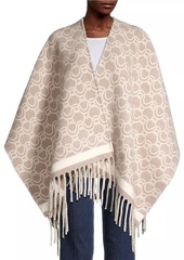 Ferragamo Gancini Jacquard Wool Cape