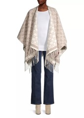 Ferragamo Gancini Jacquard Wool Cape