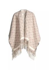 Ferragamo Gancini Jacquard Wool Cape