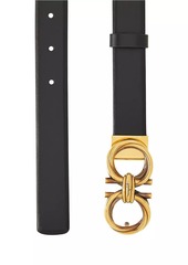 Ferragamo Twisted Gancini Adjustable Cut-to-Size Leather Belt