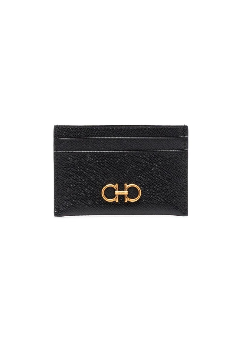 Ferragamo Gancini leather card holder