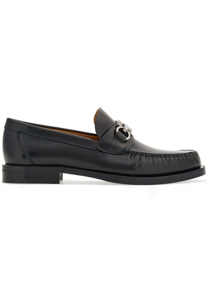 Ferragamo Gancini leather loafers