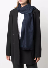 Ferragamo Gancini pattern frayed scarf