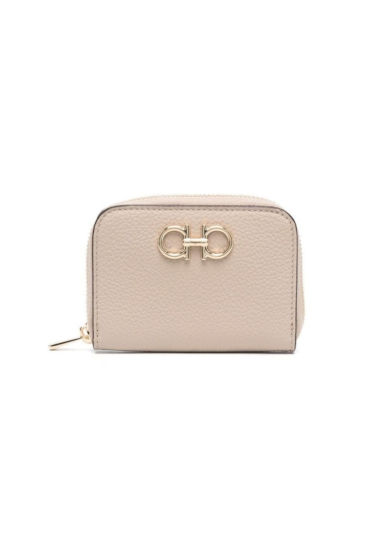 Ferragamo Gancini-plaque leather purse