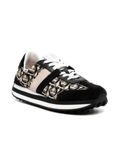 Ferragamo Gancini-print low-top sneakers