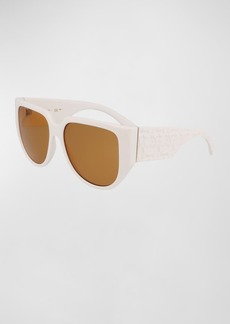 Ferragamo Gancini Tea Cup Bio-Resin Butterfly Sunglasses