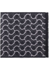 Ferragamo Gancio logo-print wool scarf