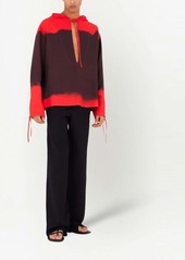 Ferragamo gradient-effect hooded kaftan