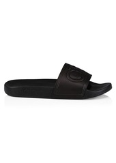 Ferragamo Groove Gancini Leather Slide Sandals