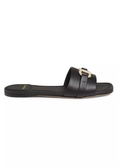 Ferragamo Leah Leather Slides