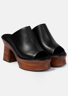 Ferragamo Leather wedge sandals