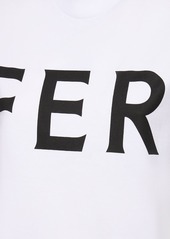 Ferragamo Logo Cotton Jersey Short Sleeve T-shirt