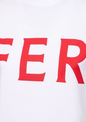 Ferragamo Logo Cotton Jersey Short Sleeve T-shirt
