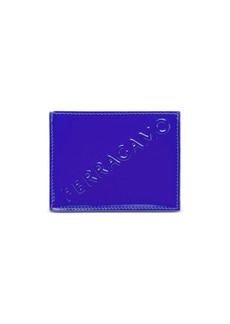 Ferragamo logo-embossed patent-leather cardholder