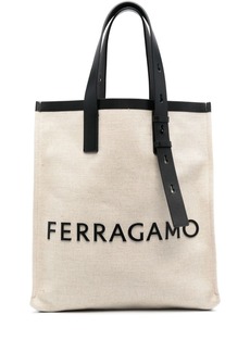 Ferragamo logo-lettering canvas tote bag