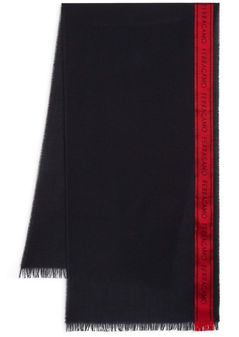 Ferragamo logo-print colour-block scarf