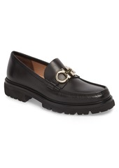 Salvatore Ferragamo Bleecker Reversible Bit Lugged Loafer in Nero Leather at Nordstrom