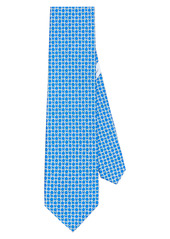 Salvatore Ferragamo Gancini Print Silk Tie in Bluette at Nordstrom